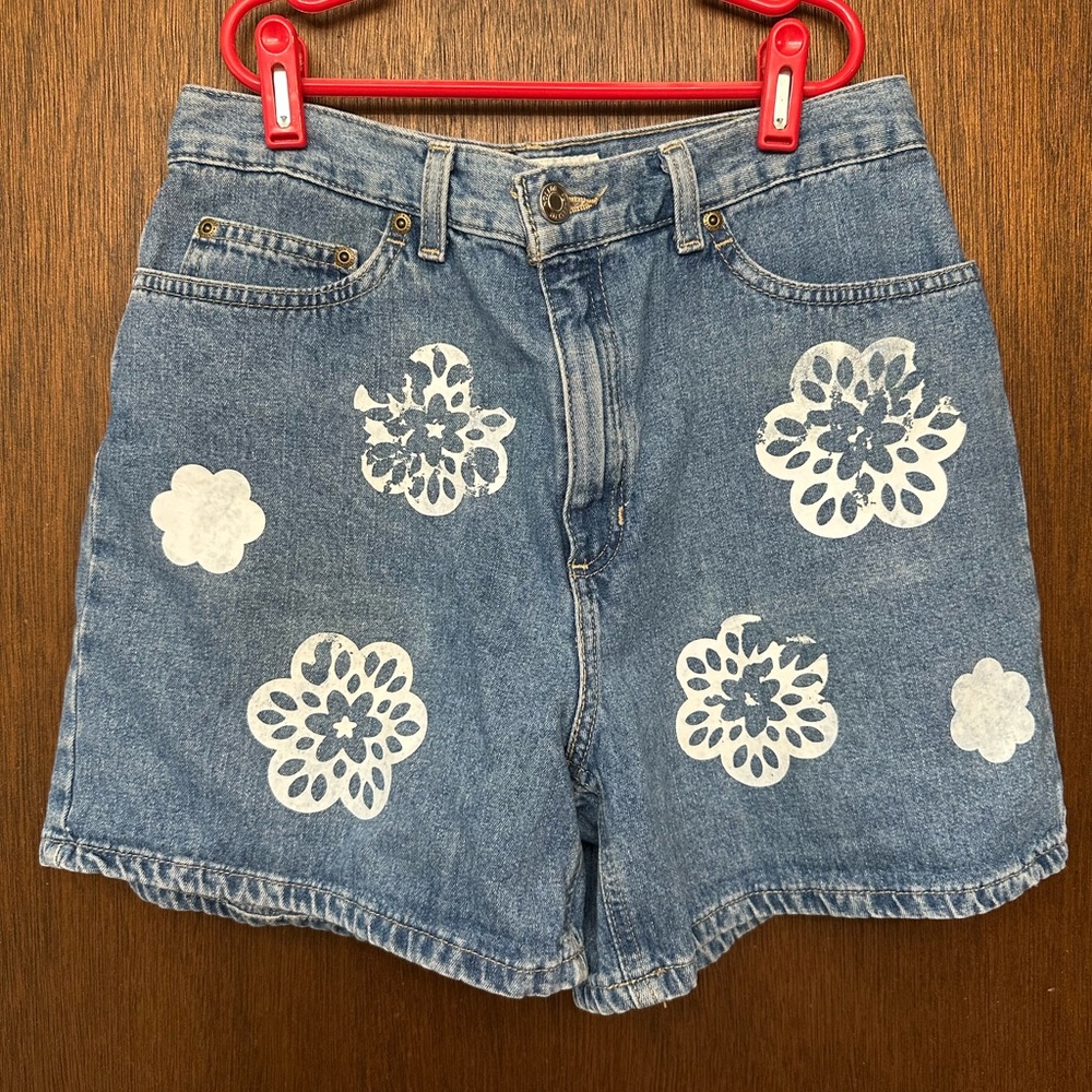Floral Denim Women's Shorts